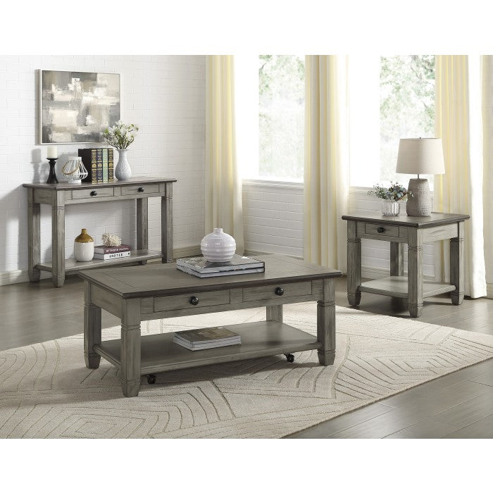 Granby Antique Gray End Table
