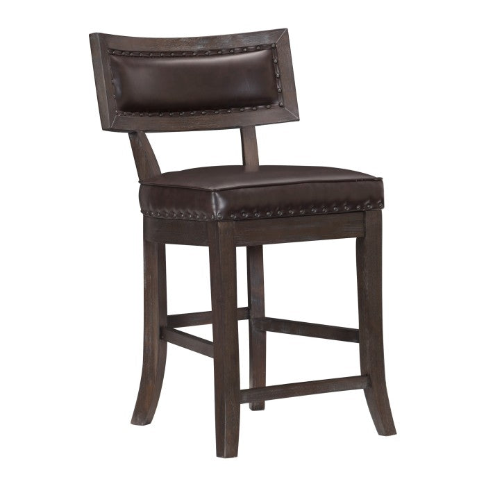 Oxton Dark Cherry/Faux Leather Counter Chair