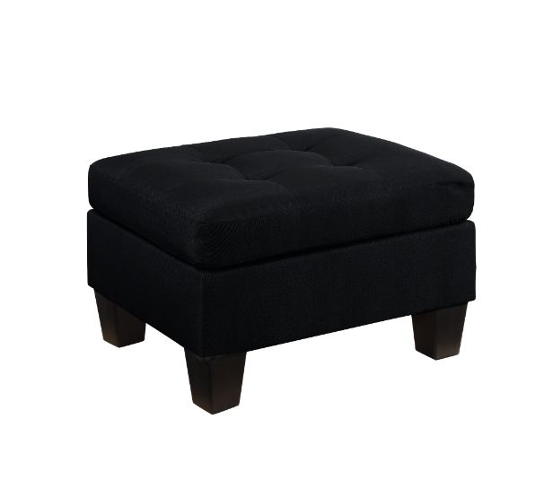 Earsom Black Linen Sofa