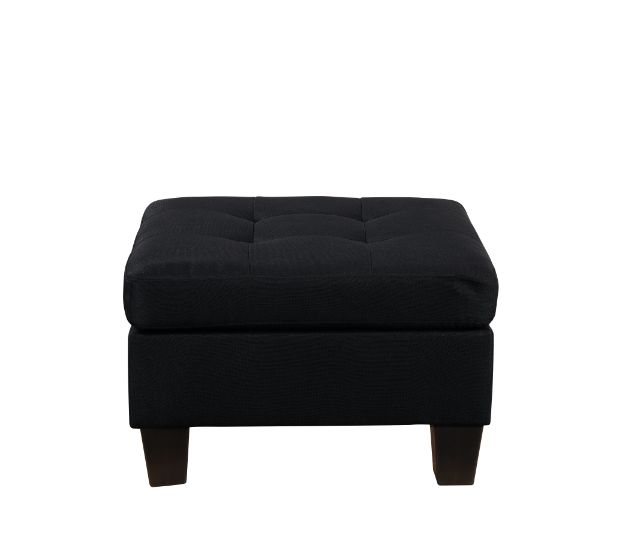 Earsom Black Linen Sofa