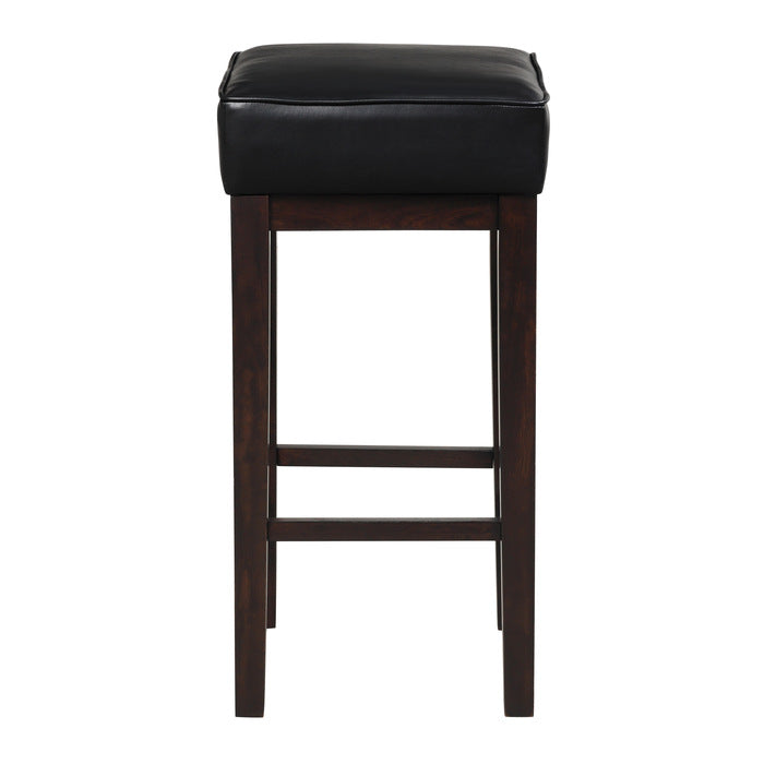 Pittsville Black/Espresso Pub Height Stool, Set of 2