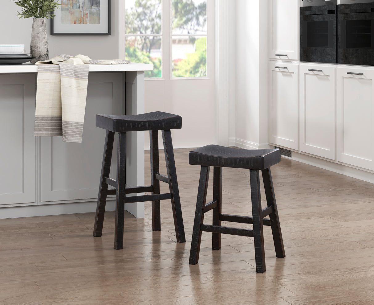 Caspian Black Counter Height Stool