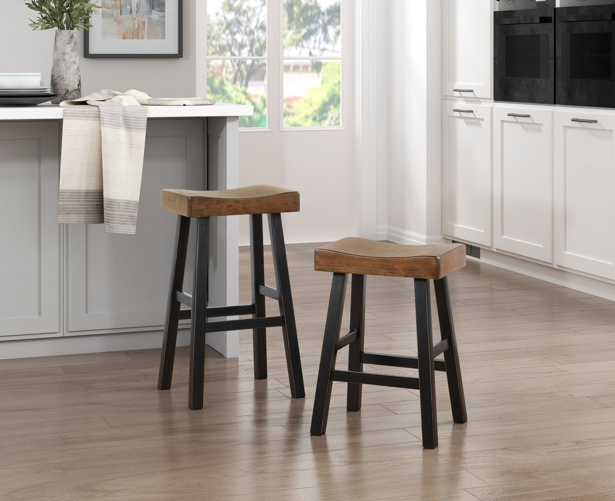 Caspian Black And Brown Pub Height Stool