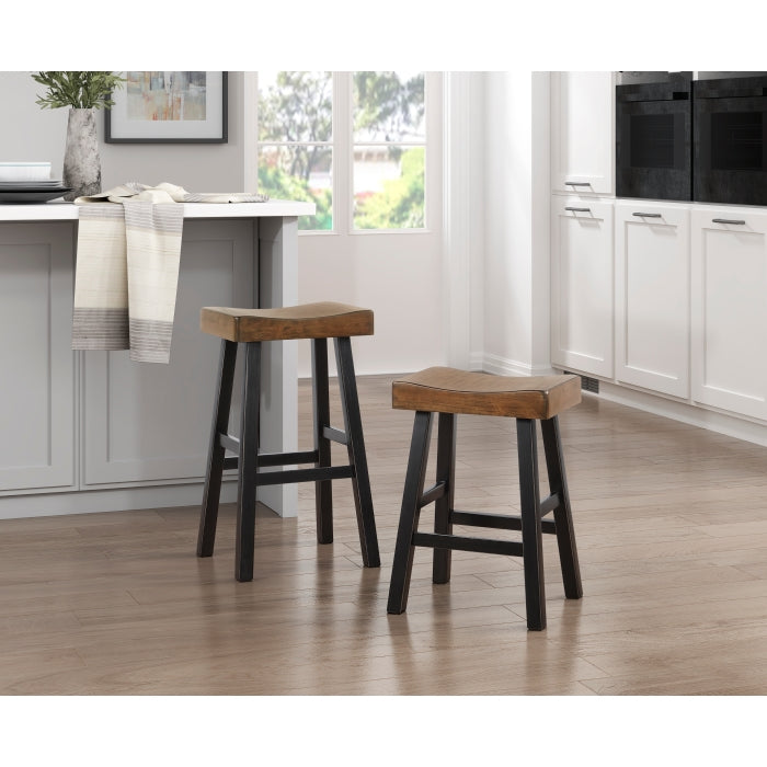 Caspian Black And Brown Pub Height Stool
