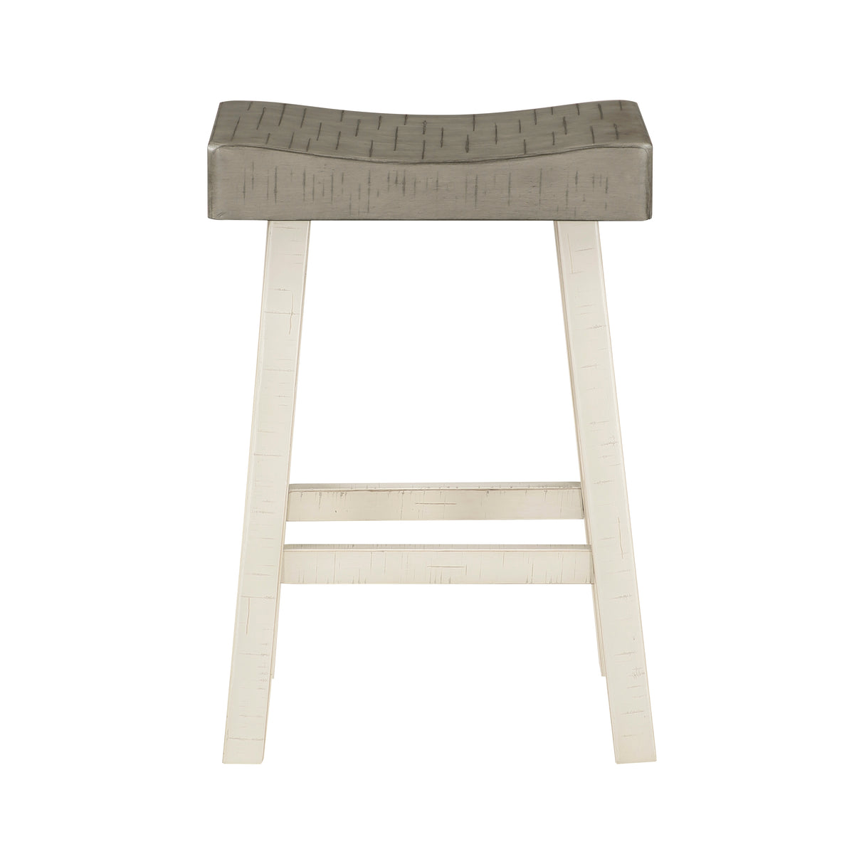 Caspian White And Coffee Counter Height Stool