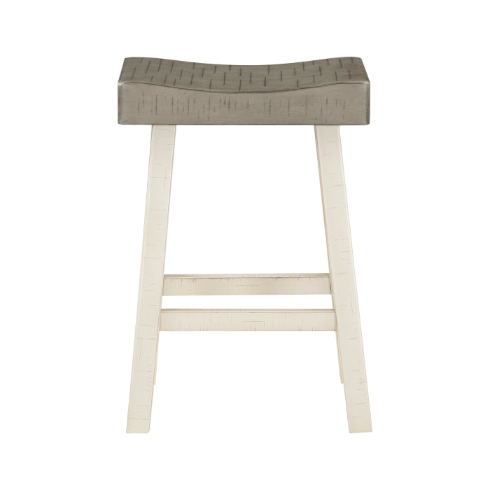 Caspian White And Coffee Counter Height Stool