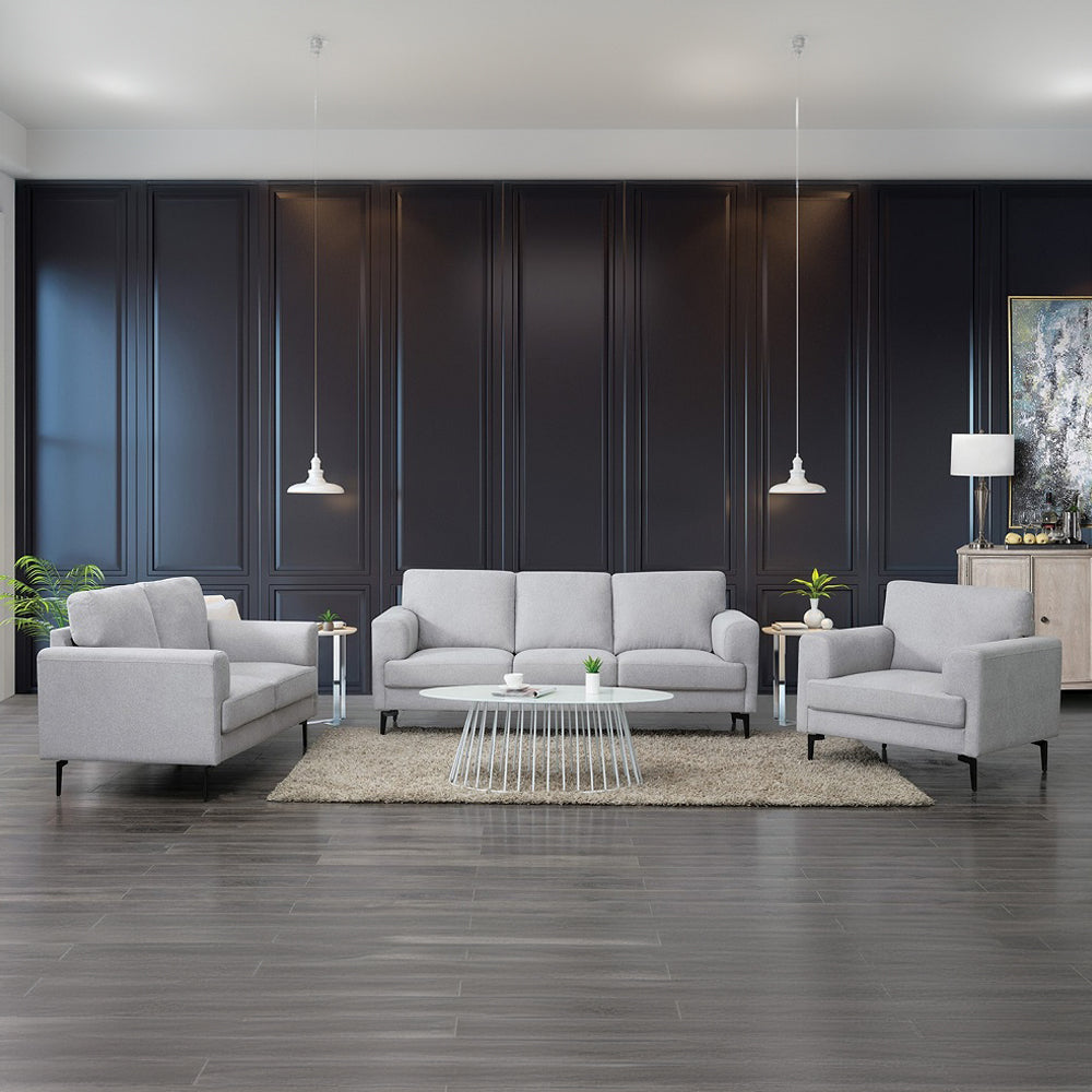 Kyrene Light Gray Linen Sofa