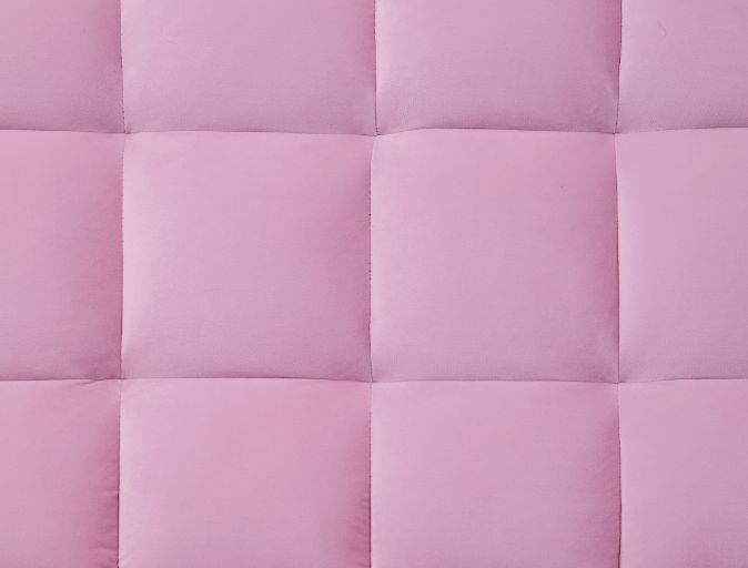 Yolandi Pink Velvet & Dark Walnut Finish Futon