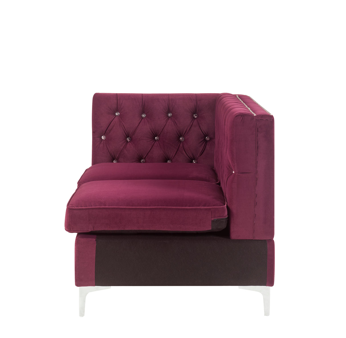 Jaszira Burgundy Velvet Loveseat