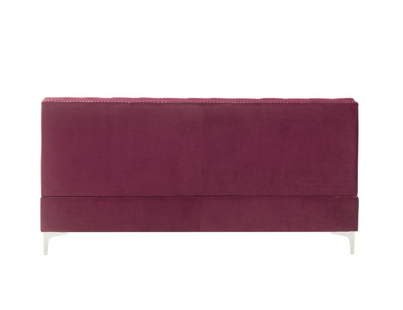Jaszira Burgundy Velvet Sofa