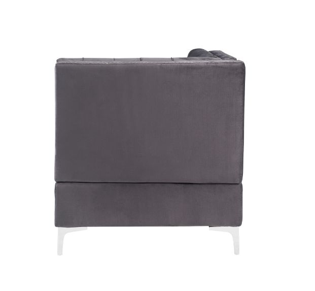 Jaszira Gray Velvet Wedge