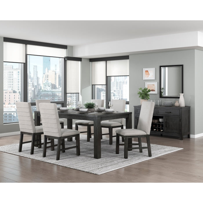 Orem Wire Brushed Antiqued Black Dining Table