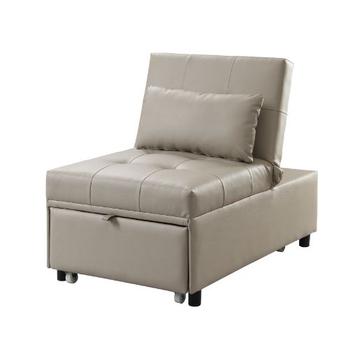 Hidalgo Beige Synthetic Leather Futon