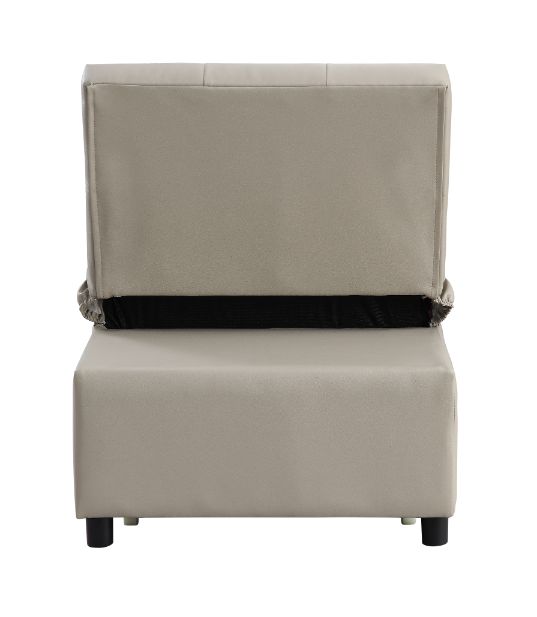 Hidalgo Beige Synthetic Leather Futon