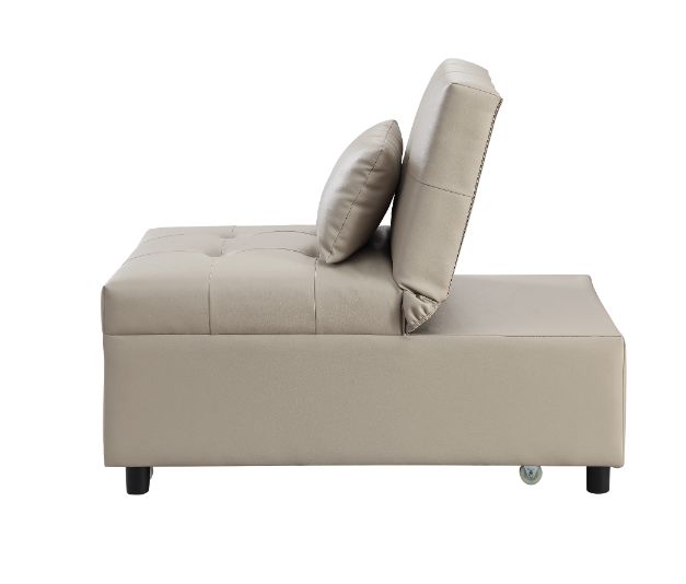 Hidalgo Beige Synthetic Leather Futon