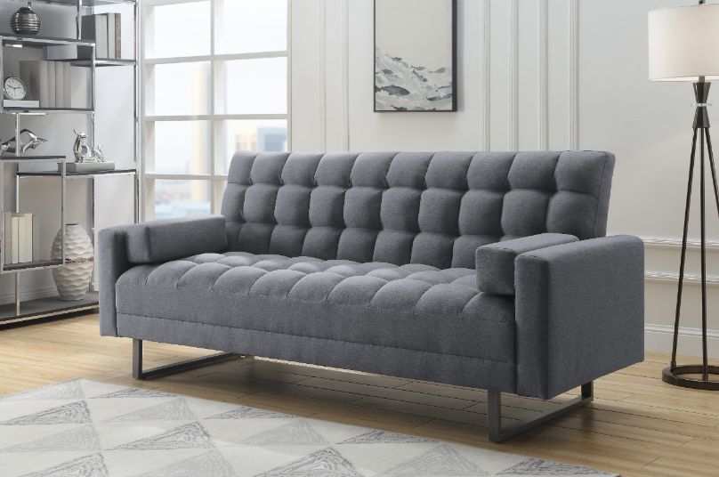 Limosa Gray Fabric Futon