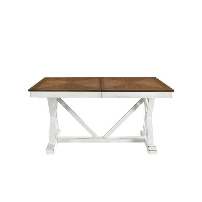 Brunson Oak And White Dining Table