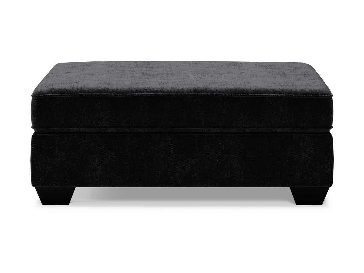 Lavernett Charcoal 3-Piece Sectional And Oversized Ottoman