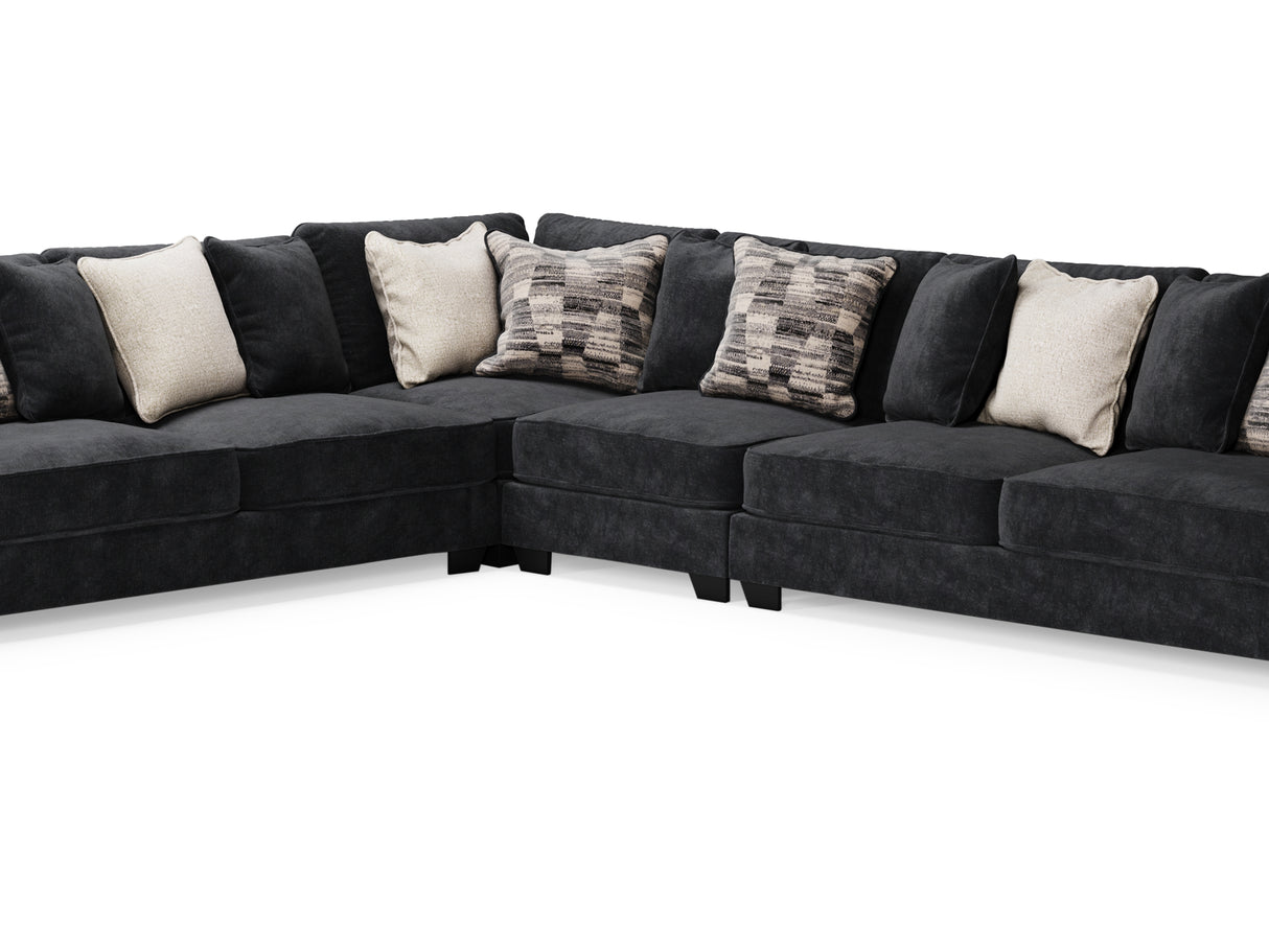 Lavernett Charcoal 4-Piece Sectional