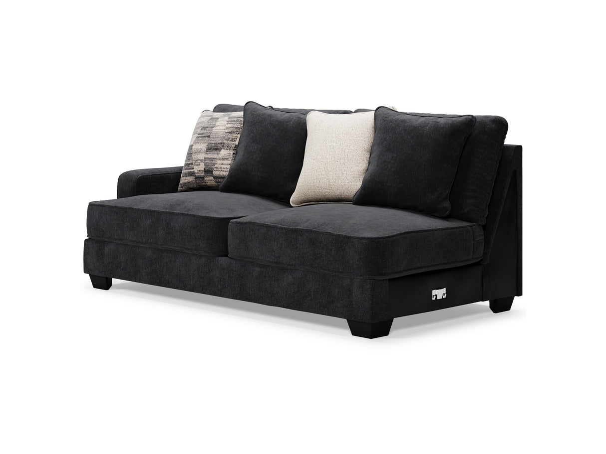 Lavernett Charcoal 5-Piece Sectional And Ottoman