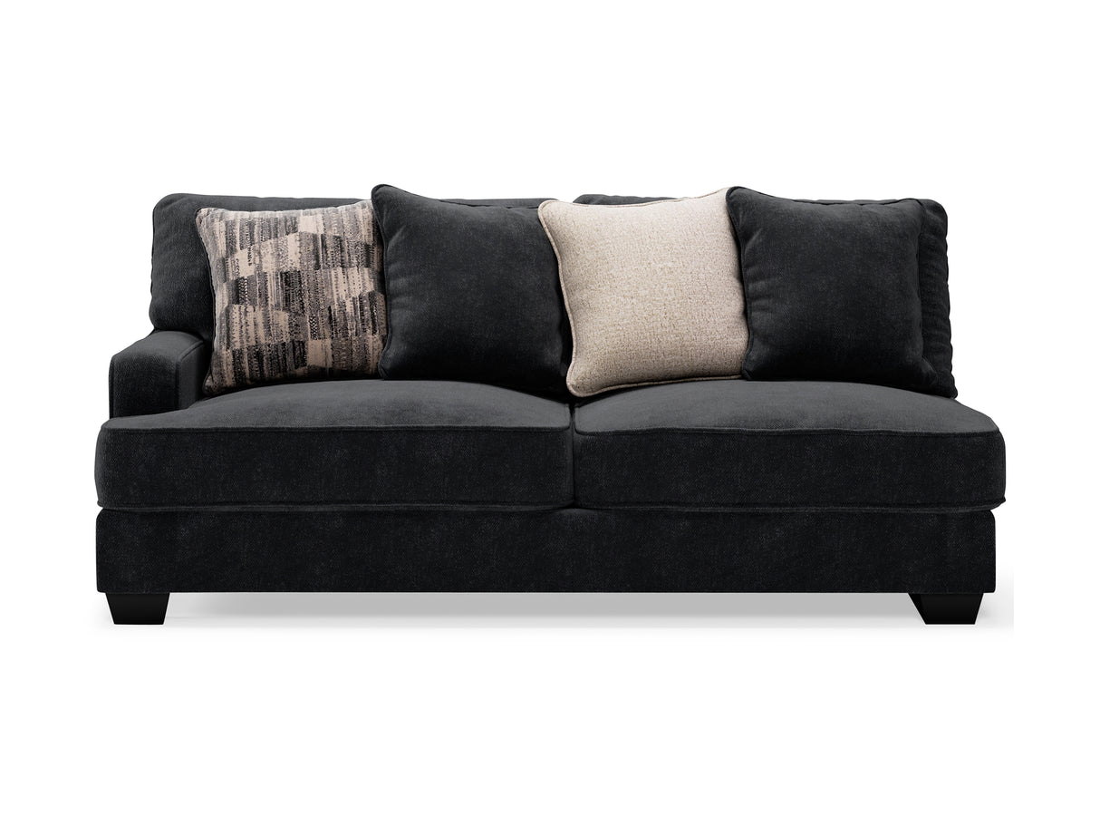 Lavernett Charcoal 5-Piece Sectional And Ottoman