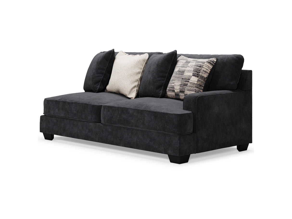 Lavernett Charcoal 5-Piece Sectional And Ottoman