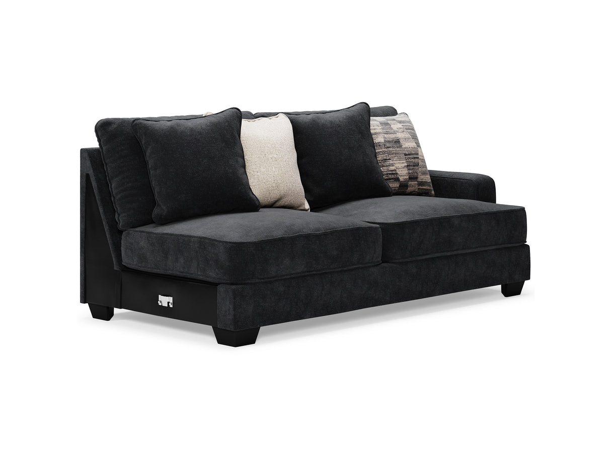 Lavernett Charcoal 5-Piece Sectional And Ottoman