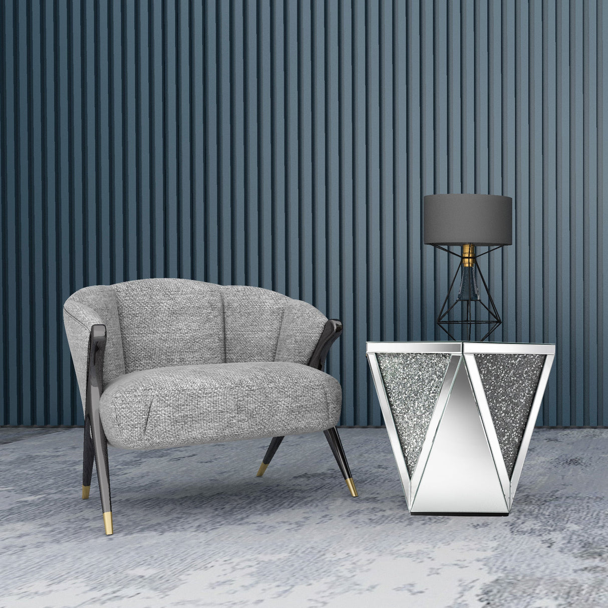 Crushed Diamond Side Table