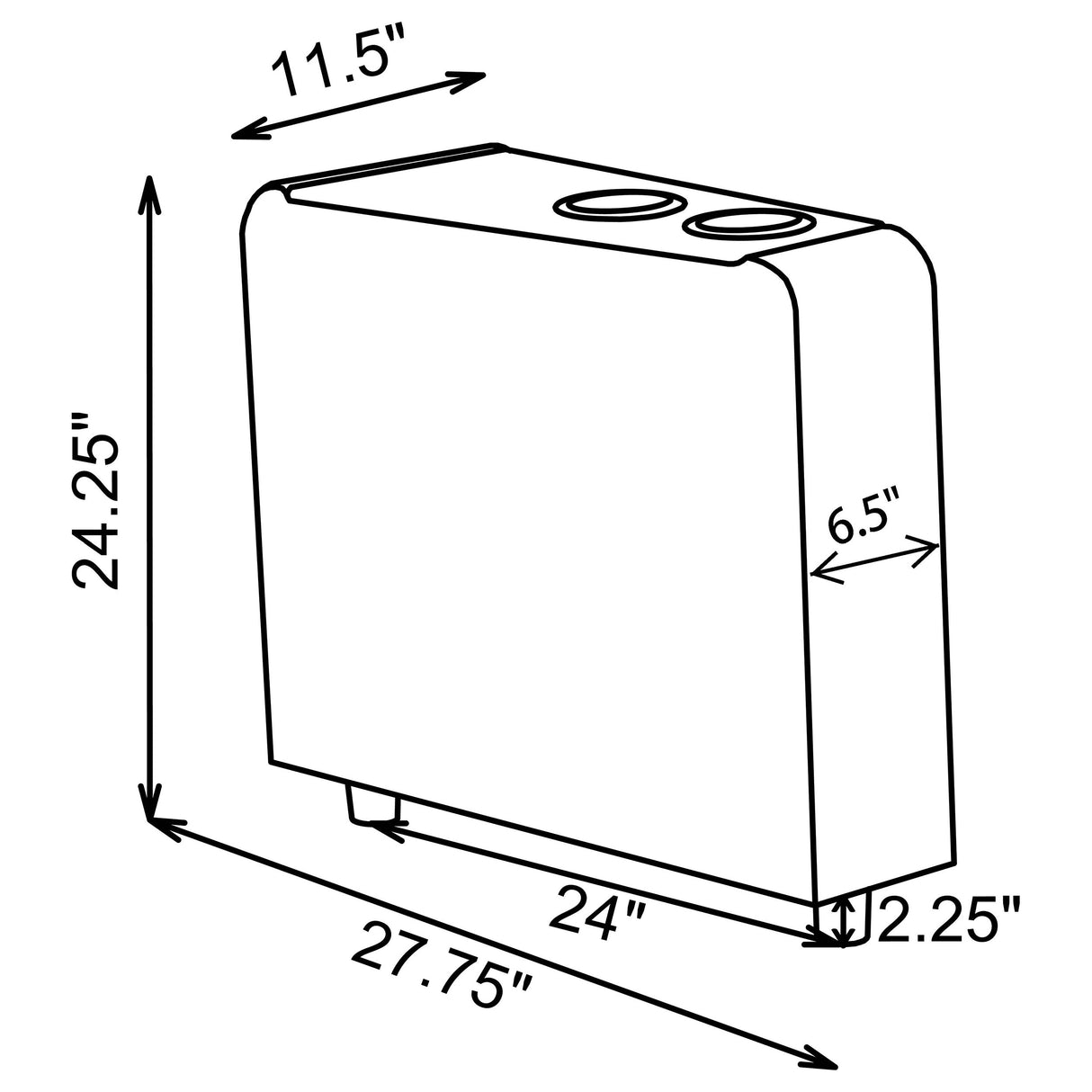 Toohey Home Theater Console Table With Two Cup Holders Black