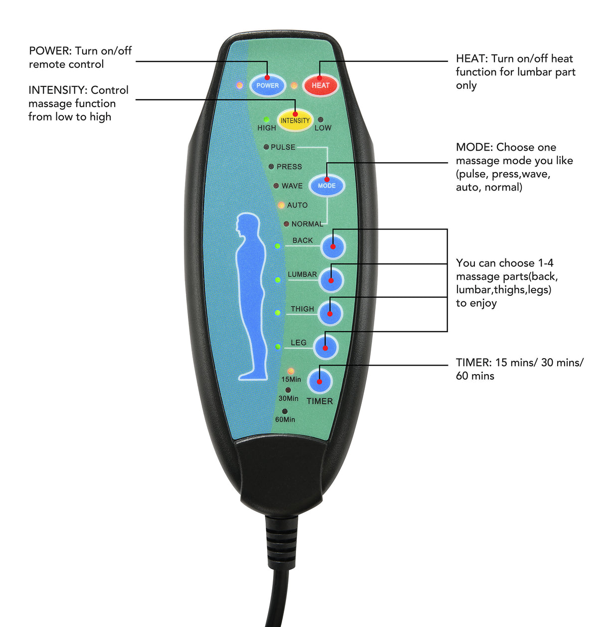 Sanger Upholstered Power Lift Massage Recliner Charcoal Grey