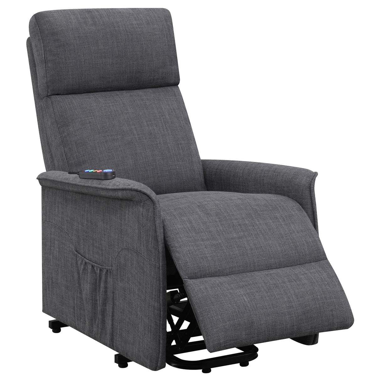 Herrera Power Lift Recliner With Wired Remote Charcoal