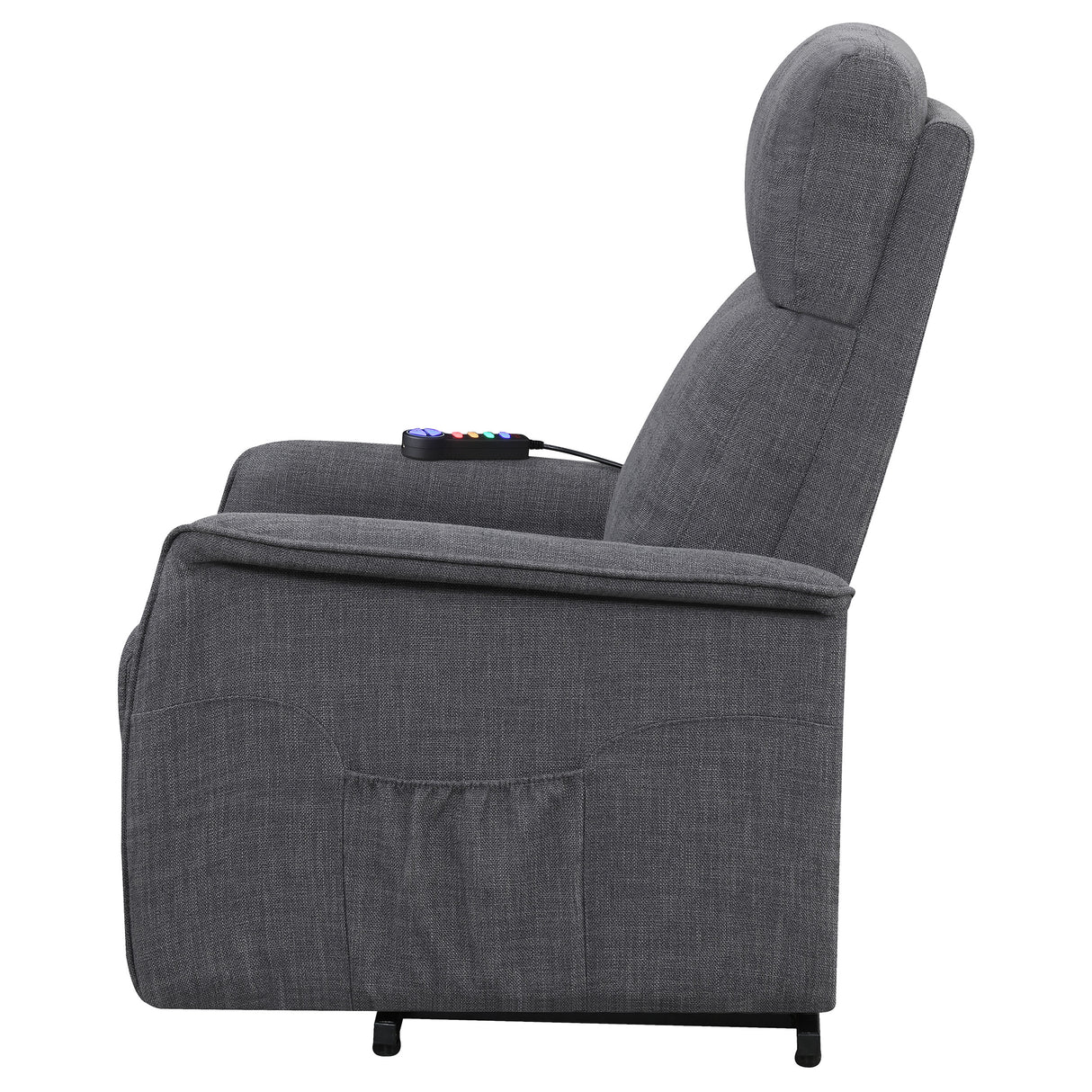 Herrera Power Lift Recliner With Wired Remote Charcoal