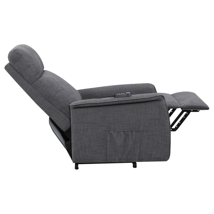 Herrera Power Lift Recliner With Wired Remote Charcoal