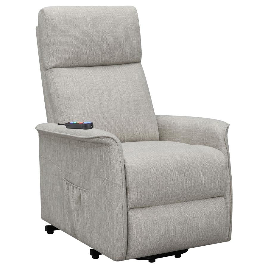 Herrera Power Lift Recliner With Wired Remote Beige
