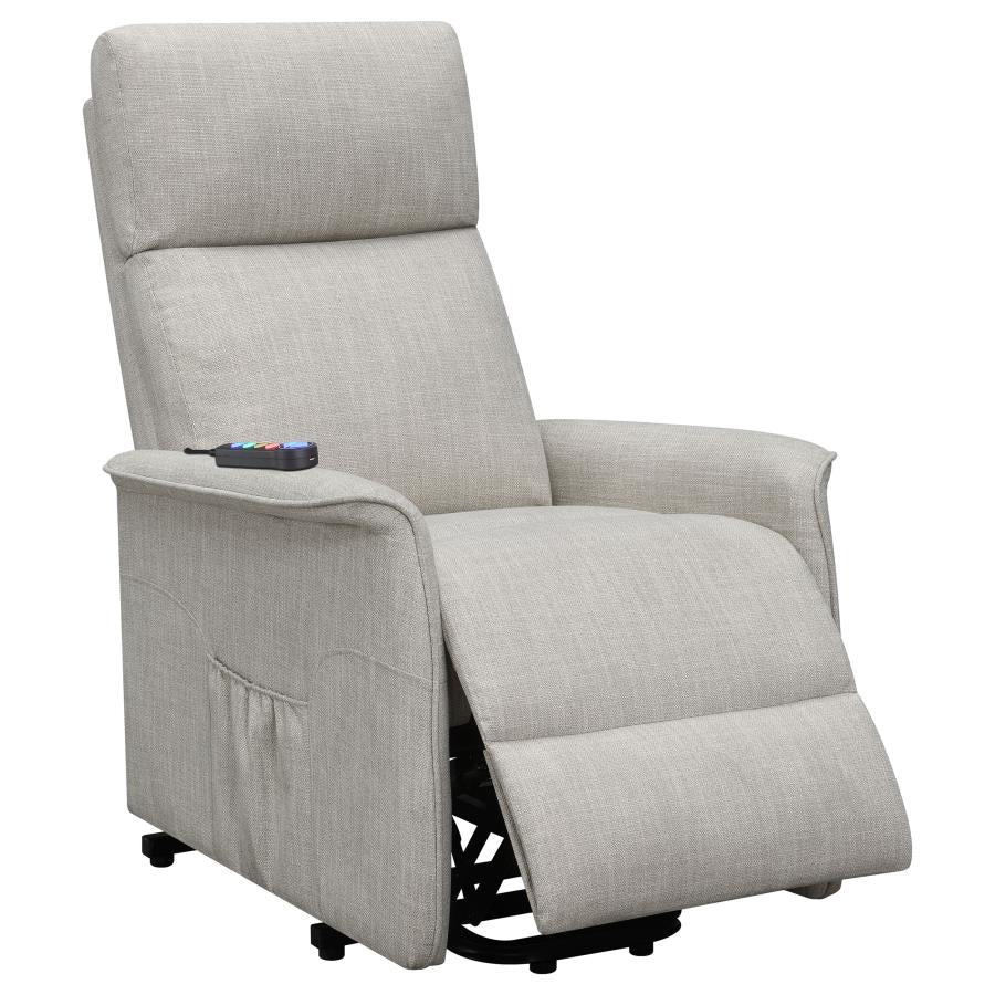 Herrera Power Lift Recliner With Wired Remote Beige