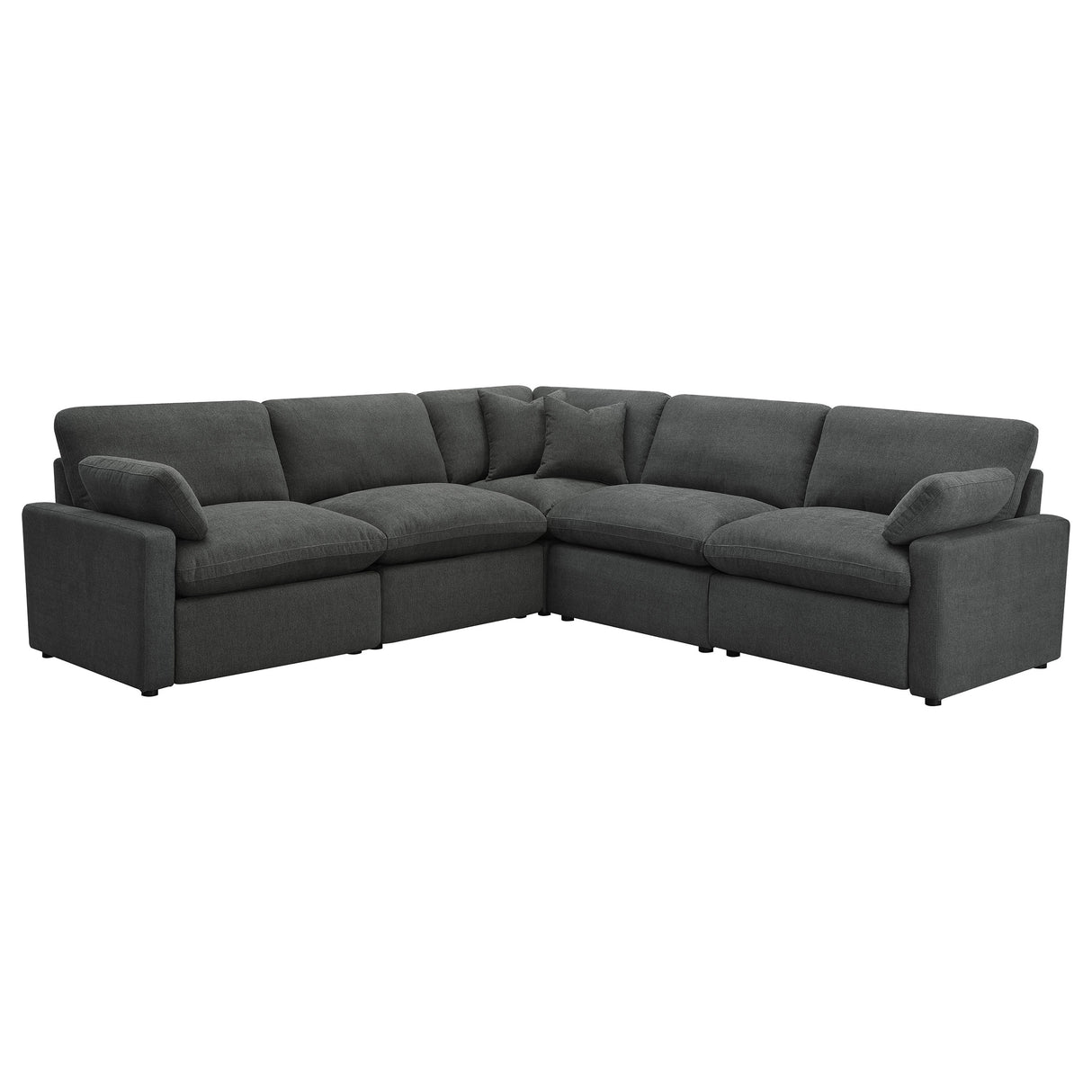 Collins Dark Grey 5-Piece Modular Power Reclining Sectional