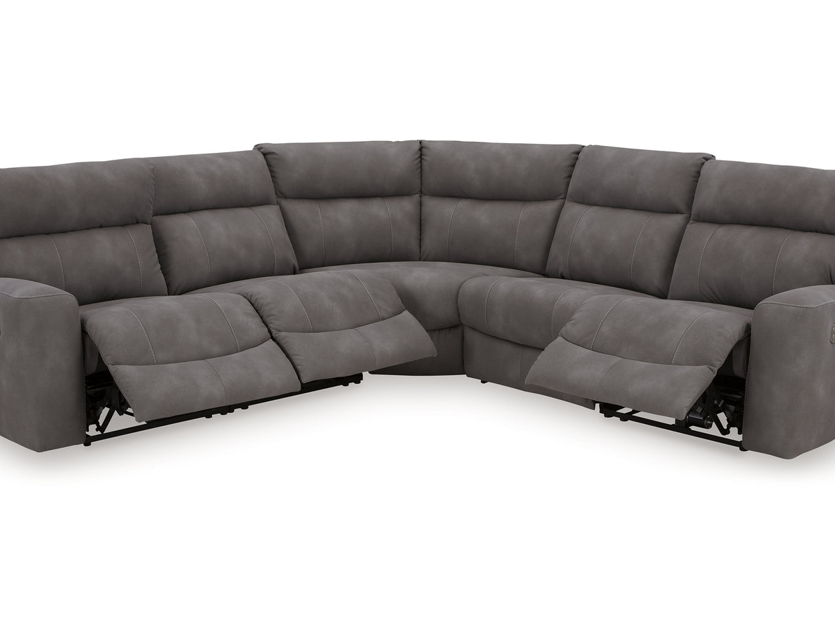 Next-Gen Durapella Slate 5-Piece Power Reclining Sectional