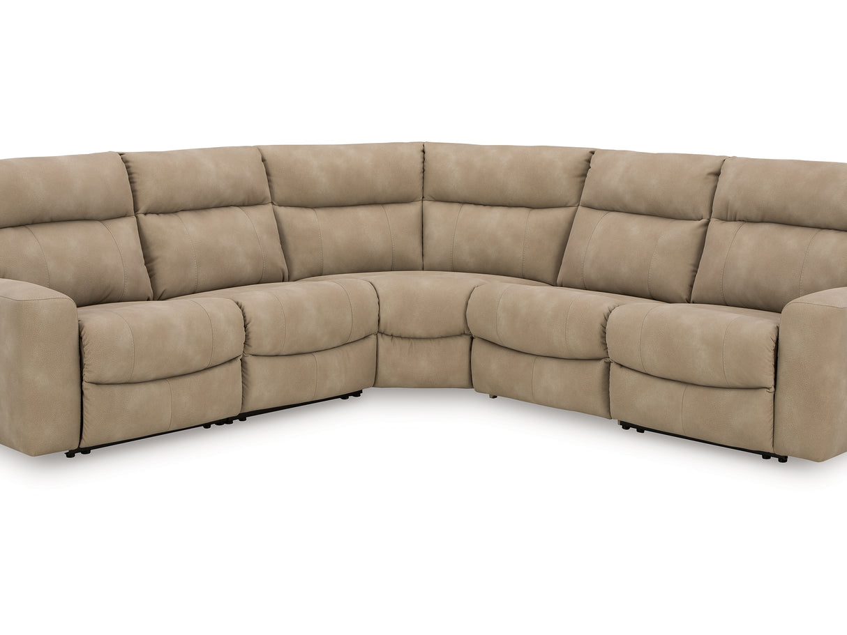 Next-Gen Durapella Sand 5-Piece Power Reclining Sectional