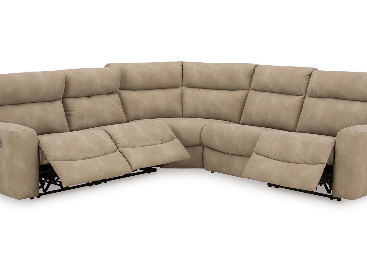Next-Gen Durapella Sand 5-Piece Power Reclining Sectional