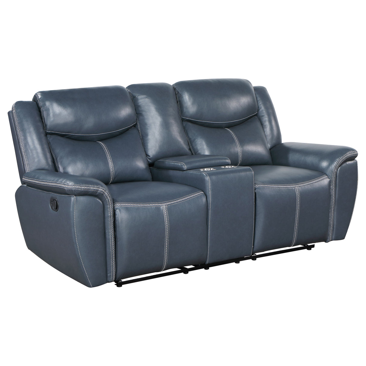 Sloane Blue 3-Piece Upholstered Reclining Sofa Set