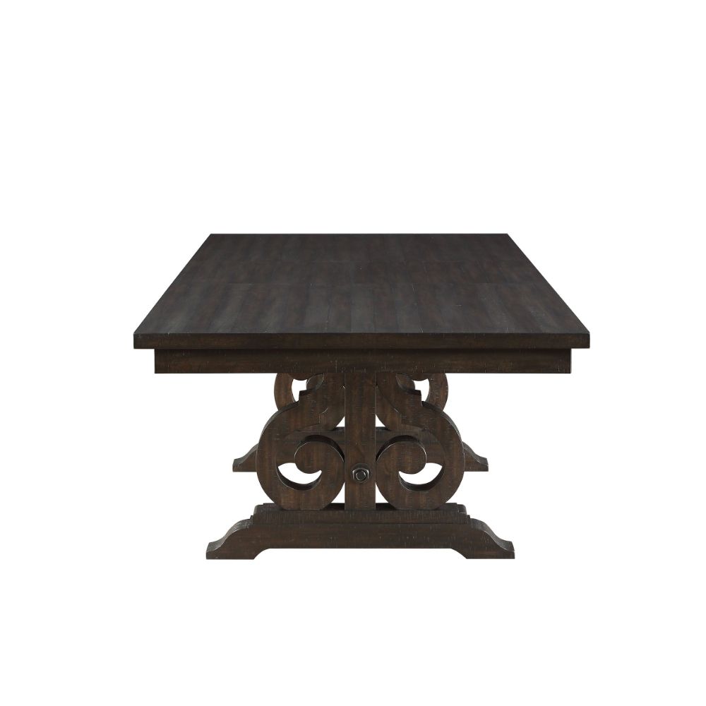 Maisha Rustic Walnut Finish Dining Table