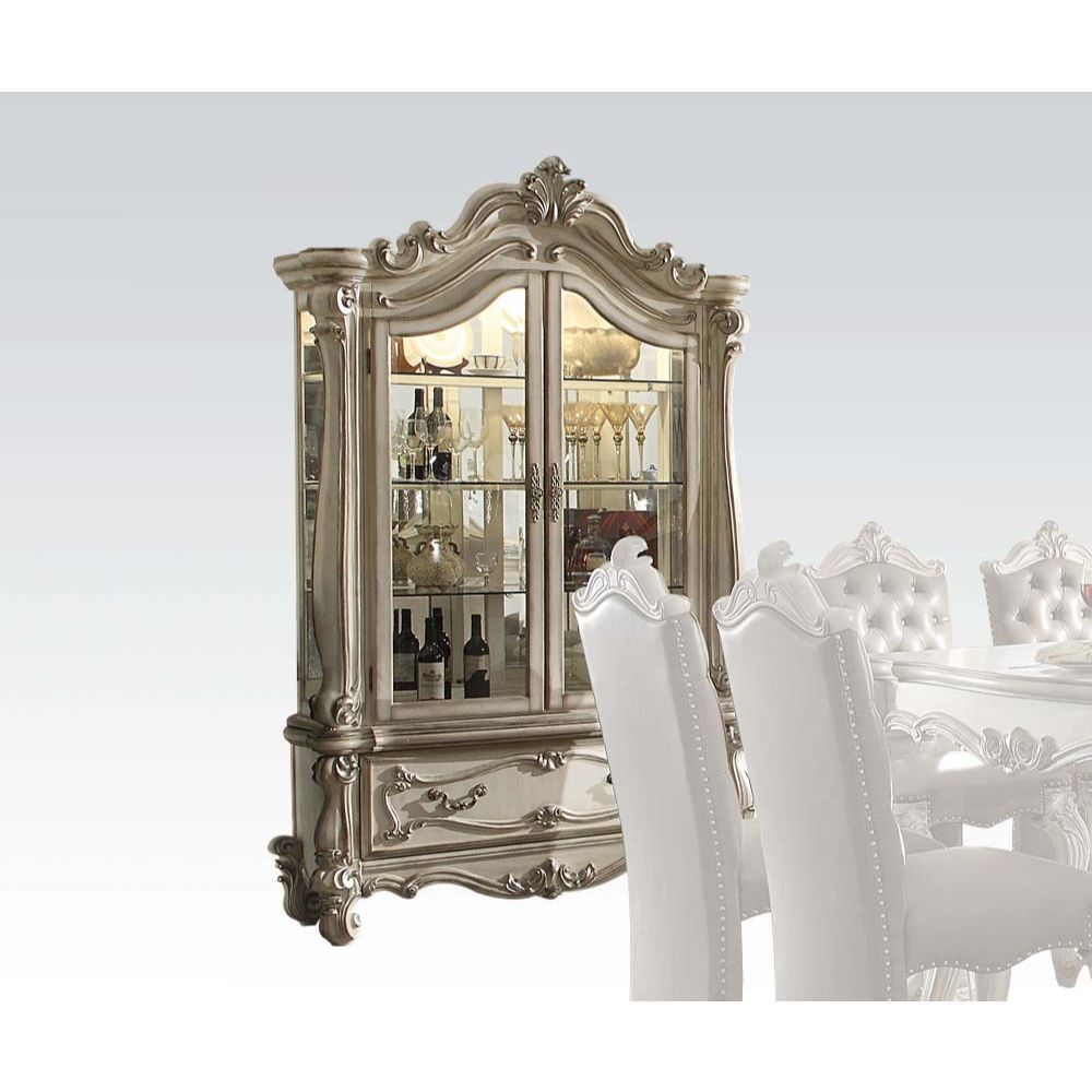 Versailles Bone White Finish Curio