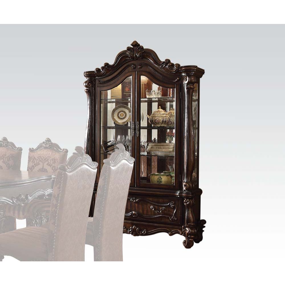 Versailles Cherry Oak Finish Curio