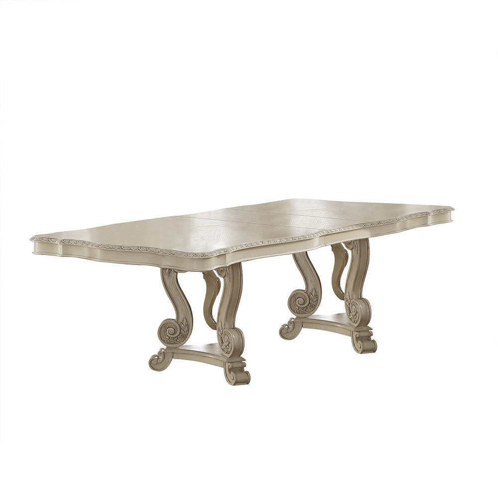 Ragenardus Antique White Finish Dining Table