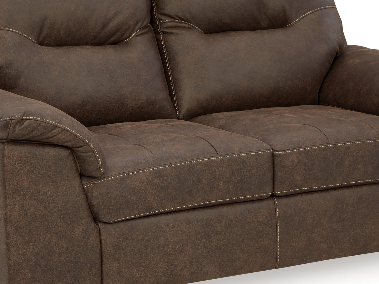 Maderla Walnut Sofa, Loveseat And Chair