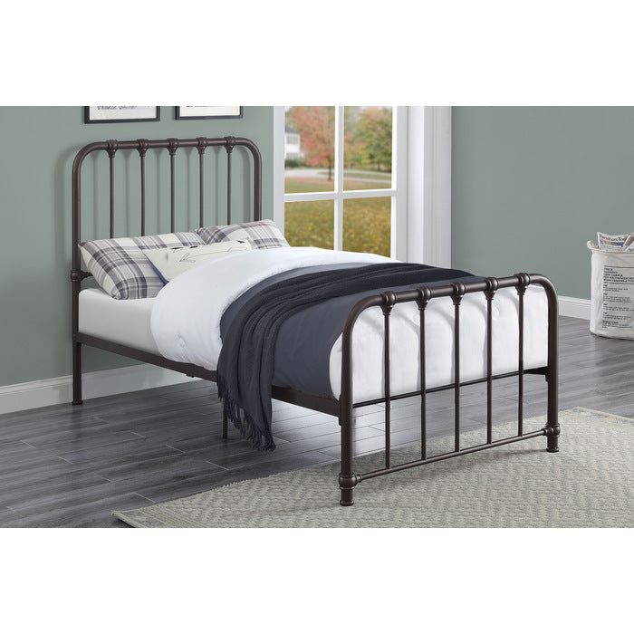 Bethany Dark Bronze Twin Metal Platform Bed