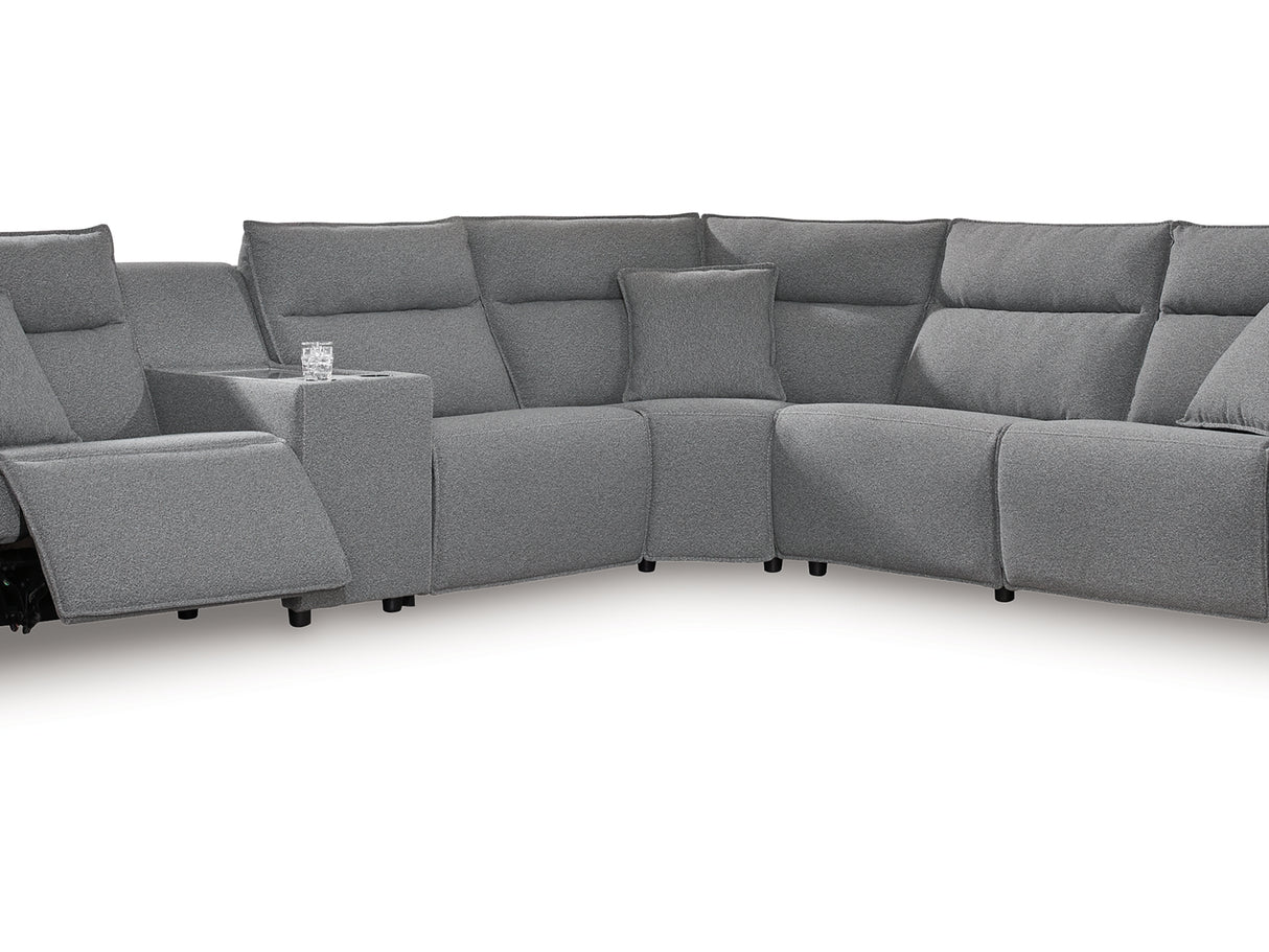 Modmax 6-Piece Reclining Sectional with Storage Console