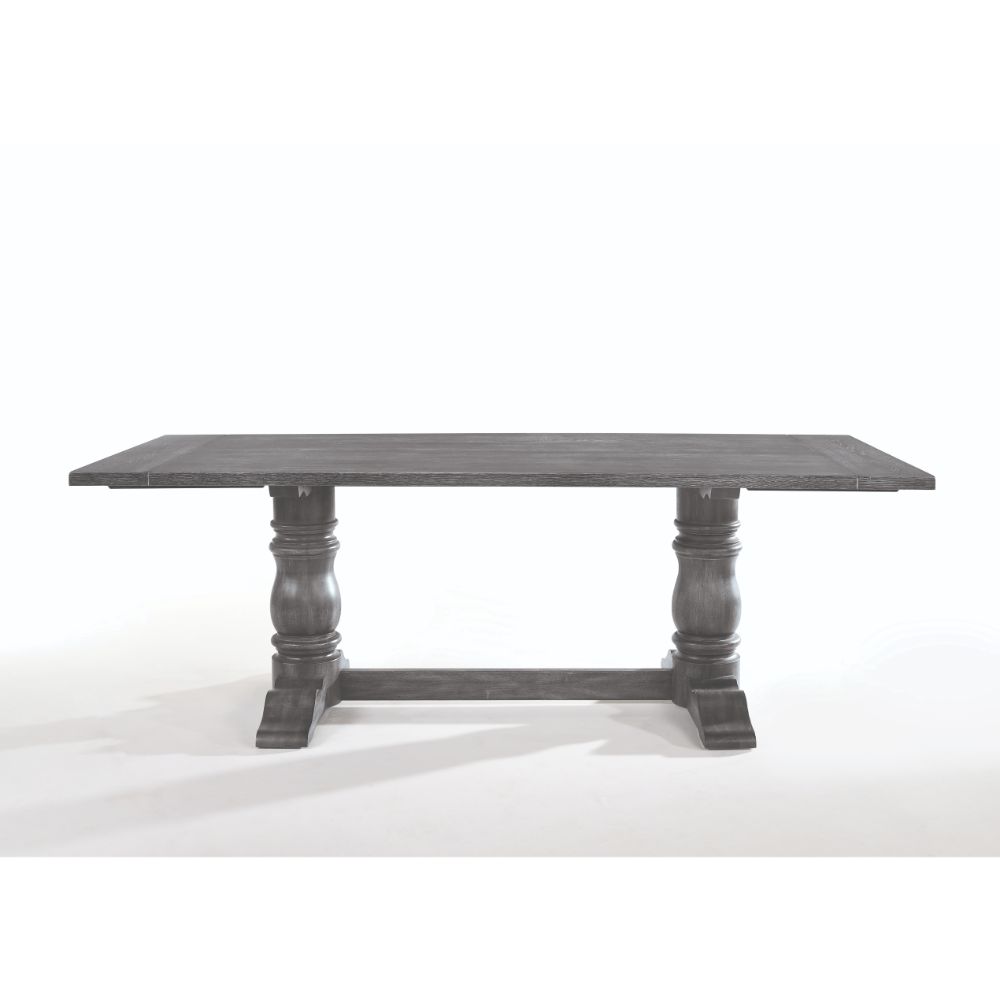 Leventis Weathered Gray Finish Dining Table