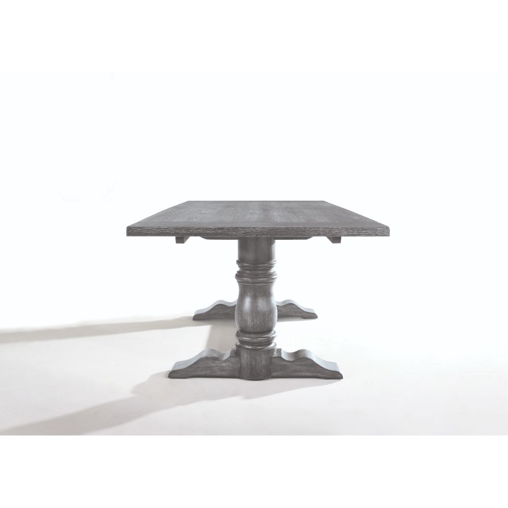 Leventis Weathered Gray Finish Dining Table