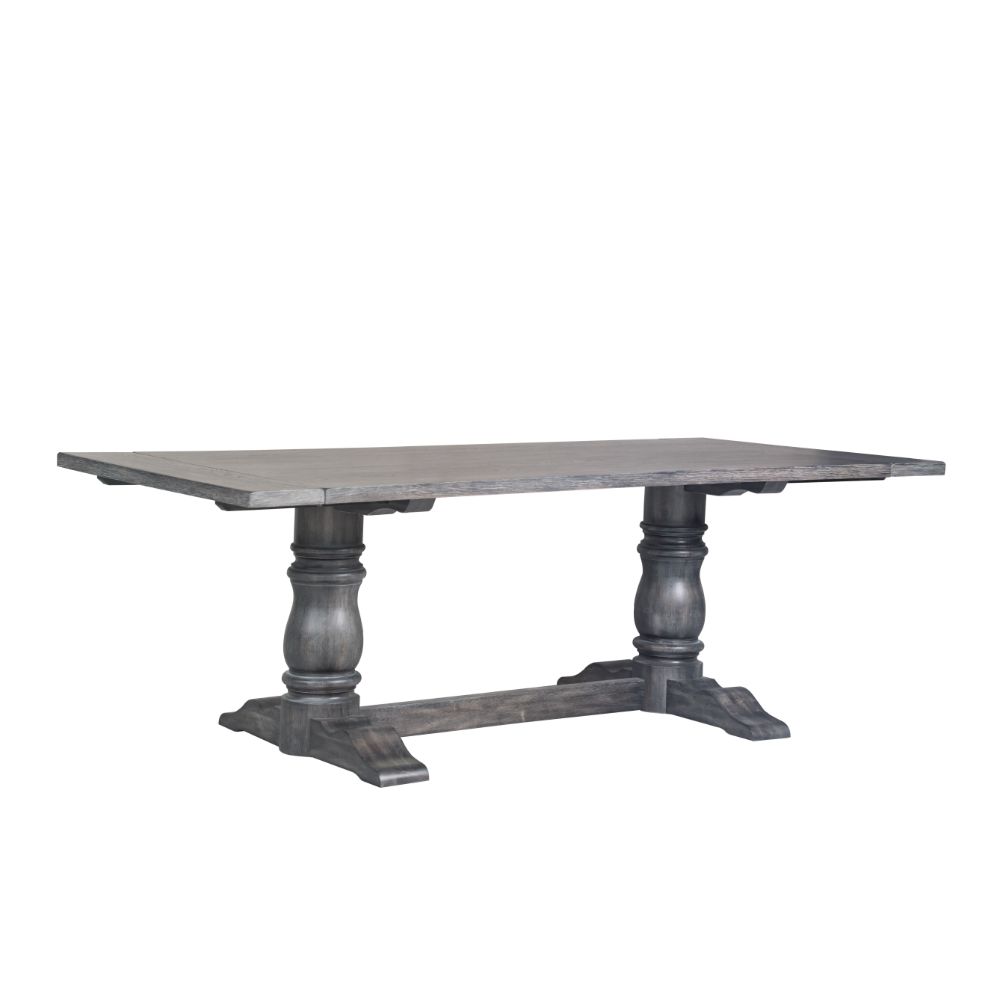 Leventis Weathered Gray Finish Dining Table